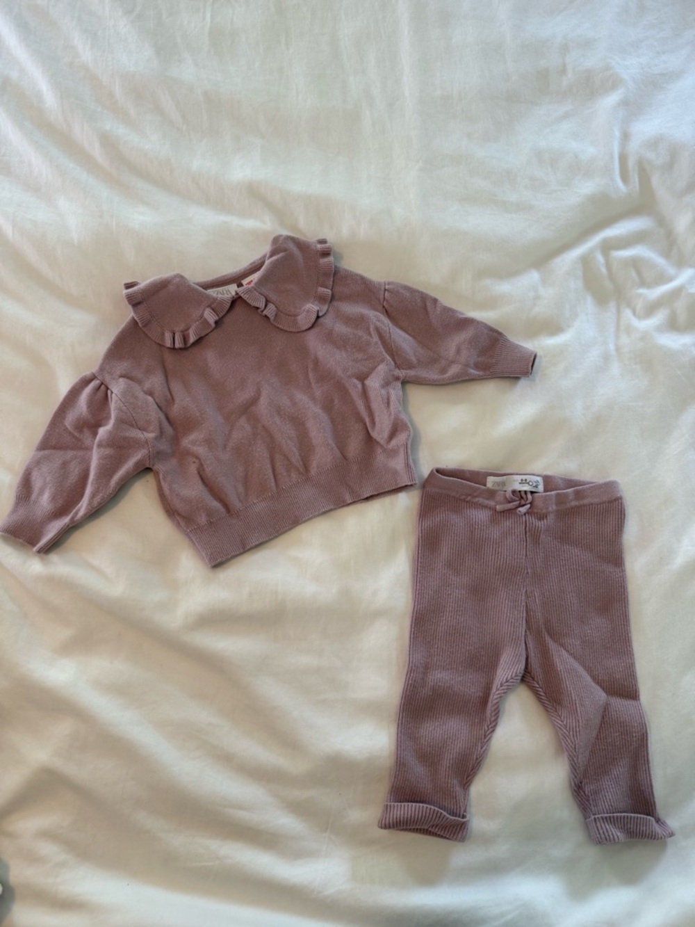 Zara Baby Girl Sweater Matching Set- size 6-9 months